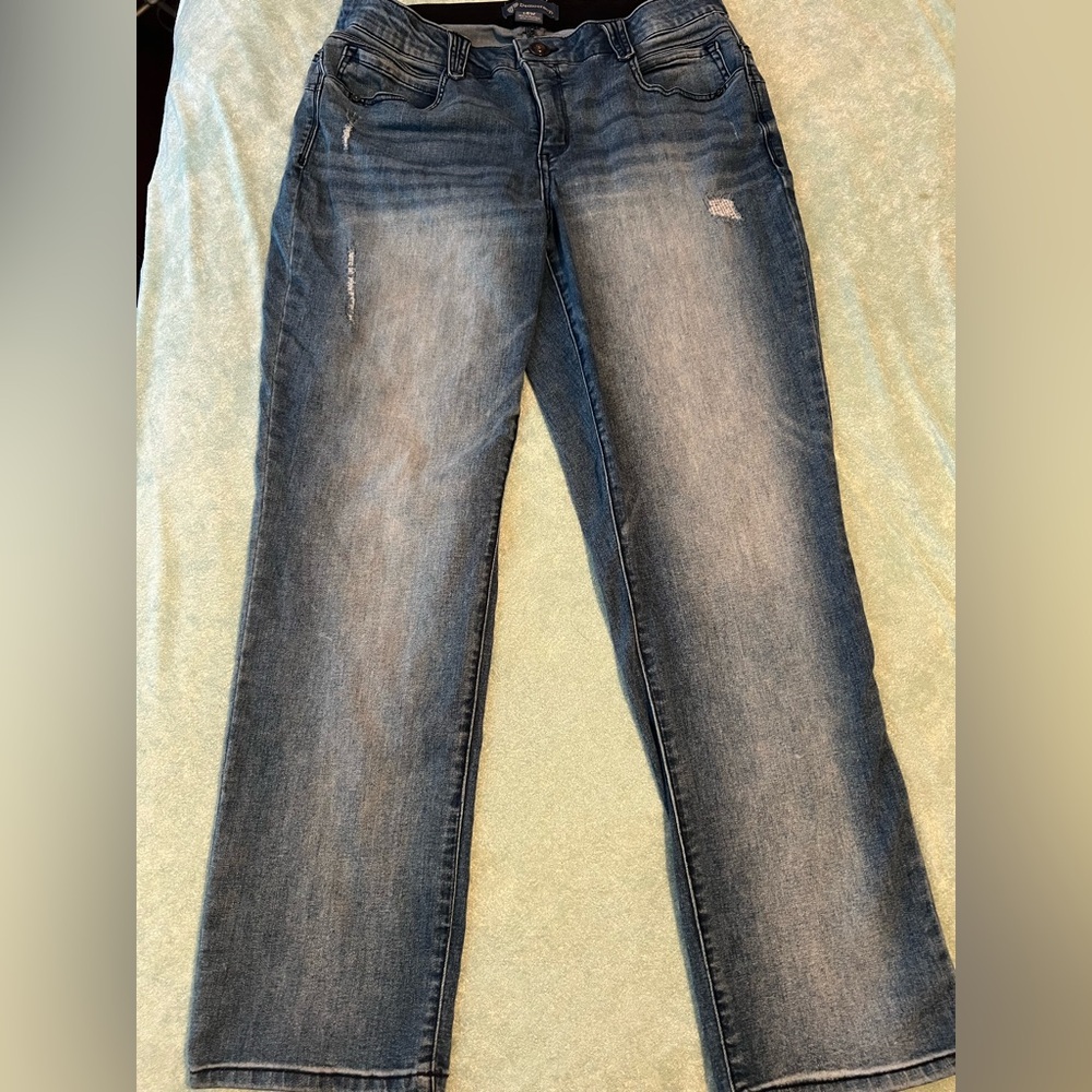 Democracy “ab” Solution Straight Leg Jeans in Dark Blue 16W